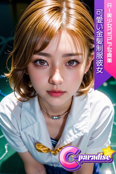 可愛い金髪制服彼女 AI美少女グラビア写真集【C-Paradise】|C-Paradise-制服