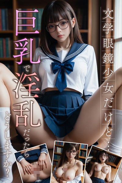 文学眼鏡少女だけど…巨乳で淫乱だったらどうしますか？〜AI2次元美女〜|AI Beautiful Girl-写真集