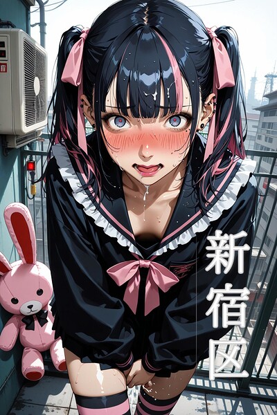 東京禁断スクールガール:新宿区 ーブルーブラックの孤独、屋上で分かち合う痛みー|シナリオ・フレーム-フルカラー