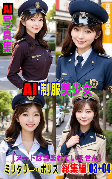 AI写真集 AI制服美少女 ミリタリー・ポリス 総集編 03＋04|AI-PROJECT-写真集