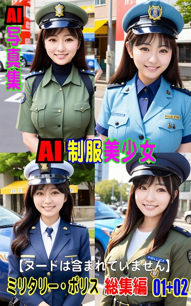 AI写真集 AI制服美少女 ミリタリー・ポリス 総集編 01＋02|AI-PROJECT-写真集