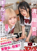 中出し❤|【VR】性格が真逆だけど仲良しな清楚風紀委員とギャルビッチの2人組にチ○ポを弄ばれる！ チ○ポが挿入されるとギャルは実は経験が少なく恥ずかしがって清楚風紀委員は気持ち良すぎて自ら腰を振りまくる変態女に豹変！！13dsvr01136