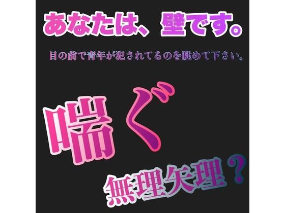|あなたは、壁です。目の前で青年が犯●れてるのを眺めて下さい。 喘ぐ 無理矢理？❤辱め【新騎のBLボイス】