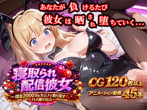 【寝取られ配信彼女 〜借金2000万をカジノで取り戻すハメ撮りSLG〜】動画・アニメーション❤ノワールワークス