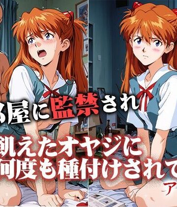 ひとつなぎの秘宝館【汚部屋に監禁され飢えたオヤジに何度も種付けされて アスカ】イラスト・CG集❤