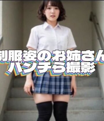 ライスカレー【制服姿のお姉さんのパンチら撮影させてもらいましたw】動画・アニメーション❤