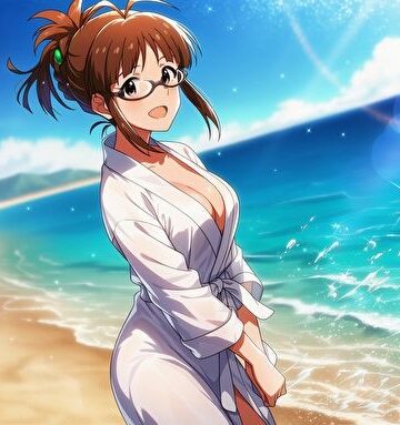 偶像館【プライベートビーチ 秋○律子】巨乳❤