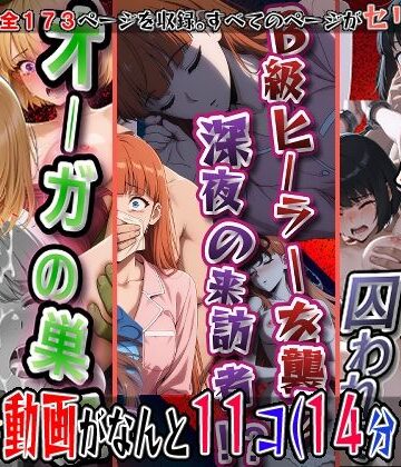 エレガントビジョン【オーガの巣窟、狩られるハンター！！（向〇雫）＆B級ヒーラーを襲う、深夜の来訪者！！（観〇絵里）＆閉ざされたゲートに囚われて（朝〇奈りん）の3冊セット※静止画173枚、動画11個（14分18秒）静止画セリフ入り、動画は声、効果音入り】動画・アニメーション❤