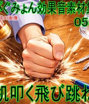 ぴぐみょんスタジオ【ぴぐみょん効果音素材集058机叩く飛び跳ね】ギャグ・コメディ❤