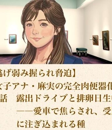 青いらいおん【【ひき逃げ弱み握られ脅迫】看板女子アナ・麻実の完全肉便器化計画 第四話 露出ドライブと排卵日生中出し――愛車で焦らされ、受胎の日に注ぎ込まれる種】ノベル❤