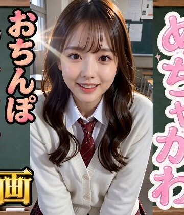 E委員【めちゃかわおち○ぽ美女が教室でシコシコ】制服❤