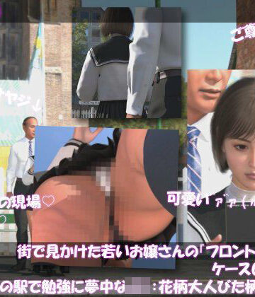 Libido-Labo【街で見かけた若いお嬢さんの盗撮被害:（ケース001_PV06花柄大人びた柄パンティ:早朝の駅で勉強に夢中なJ○）】3DCG❤